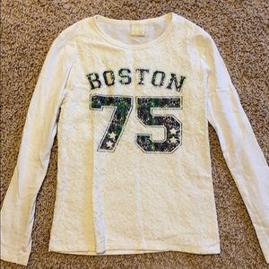 white long sleeve with design